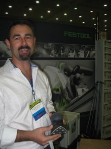 Chris Wright of WrightWorks at the Festool Booth at 2010 Remodeling Show