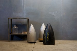 Vintage Wood Torpedo Mold Cast Bomb via Modern 50