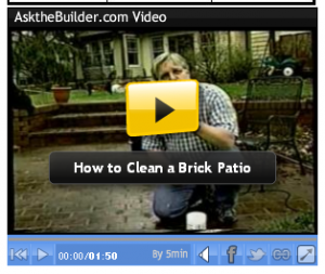 How to Clean a Brick Patio video capture with Tim Carter Ask the Builder