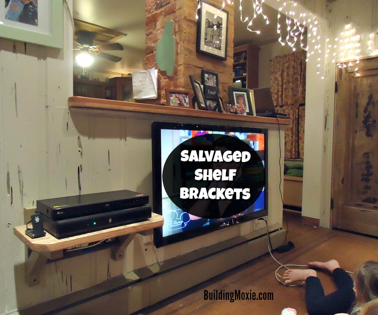 Repurposed Shelf Brackets From A Chair Repurposed Shelf Brackets From A Chair Installing To Hold Tv Components