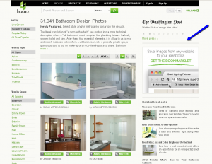 Recently Featured Bathrooms and the Bookmarklet ad on Houzz