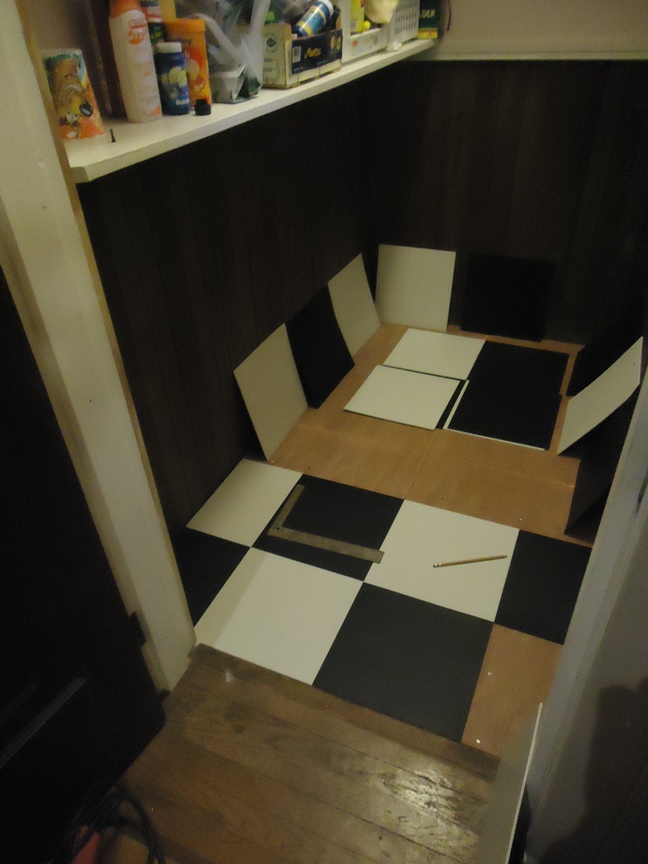 Checkerboard Flooring Installing Dry Back Vinyl Tile Laying Out All Checkerboard Tile Pantry