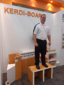 Kerdi Board demo Schulter Systems Booth at the Remodeling Show