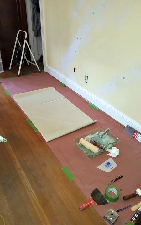 Hanging Wallpaper on a Feature Wall :: A Fix for a Troubled Plaster Wall