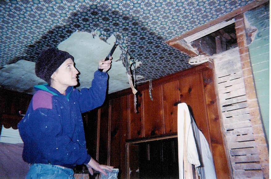 Hanging Wallpaper On A Feature Wall Fix For Troubled Plaster Stripping Antique Wallpaper From A Ceiling