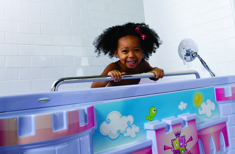 Toddler Girl In American Standard Fun Bath
