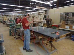 Chair Team Member Assembling a Chair Thos Moser