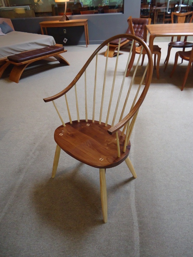 Continuous Arm Chair in Walnut and Ash