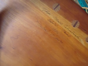 Craftsman Signature underside Thos Moser furniture 