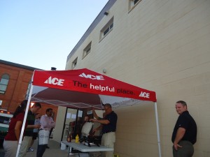 Baltimore's Newest Ace Hardware :: hot dogs on grill grand opening Canton Ace Hardware