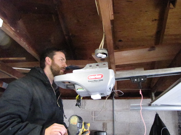 Installing A Genie Powermax 1500 Pro Tips Tricks Rail Affixed In Line With Door Bracket Genie Powermax 1500