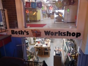 entrance of Beths DIY Workshop