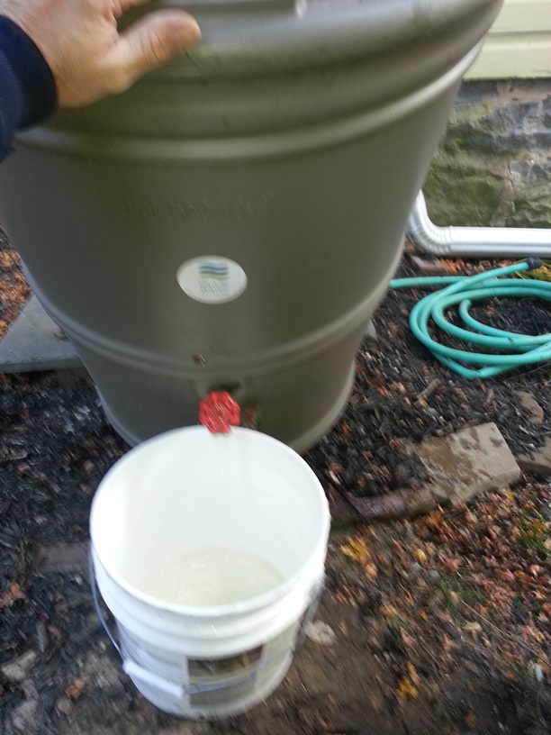 Winterizing a Rain Barrel, Winter Means Ice Building Moxie