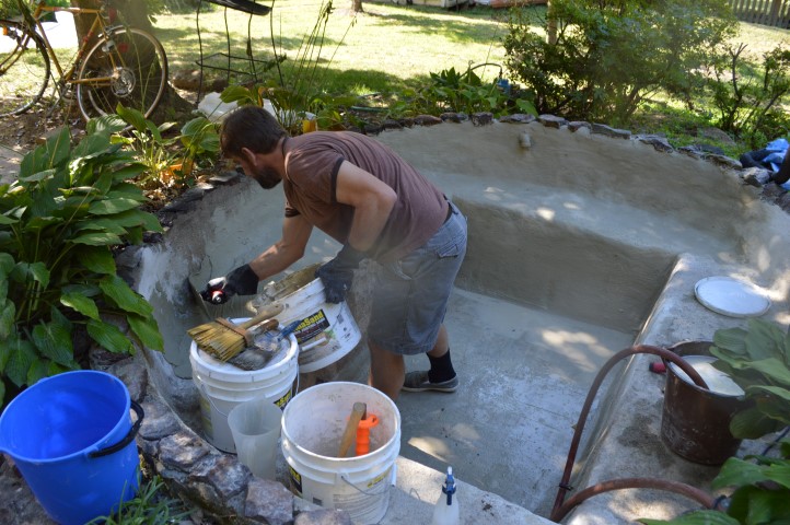 Landscaping | Restoring a Concrete Pond: Repairing Cracks, Parging & Sealing with Pond Shield Epoxy How To Repair A Concrete Pond