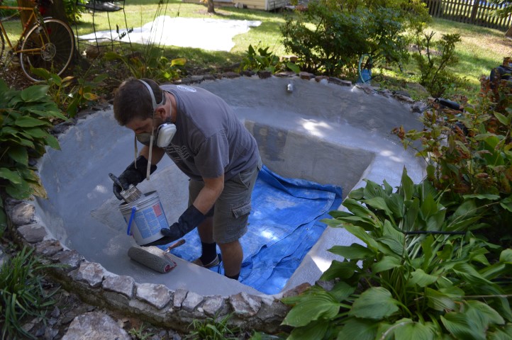 Landscaping | Restoring a Concrete Pond: Repairing Cracks, Parging & Sealing with Pond Shield Epoxy How To Repair A Concrete Pond