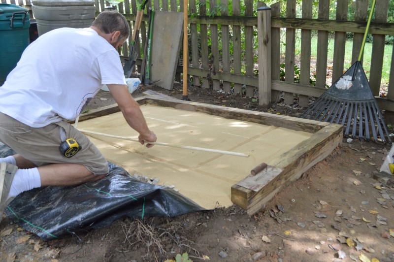 Building a Trash Can Pad Another Landscape Challenge Solved